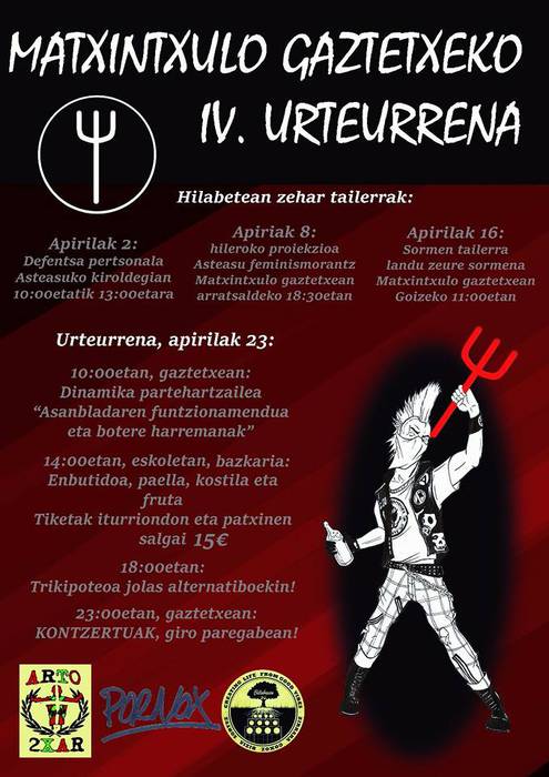 Matxintxulo gaztetxearen laugarren urtemuga