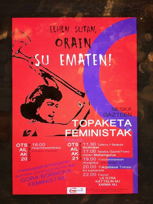 Neska gazteen topaketa feministak