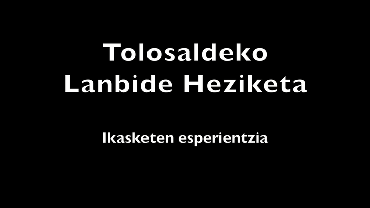 Tolosaldeko Lanbide Heziketa: ikasketen esperientziak