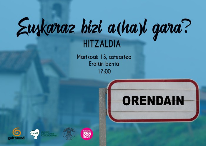 Euskaraz bizi a(ha)l gara? hitzaldia