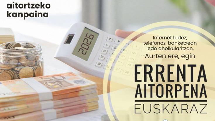 Errenta aitorpena ere euskaraz egiteko deia egin dute