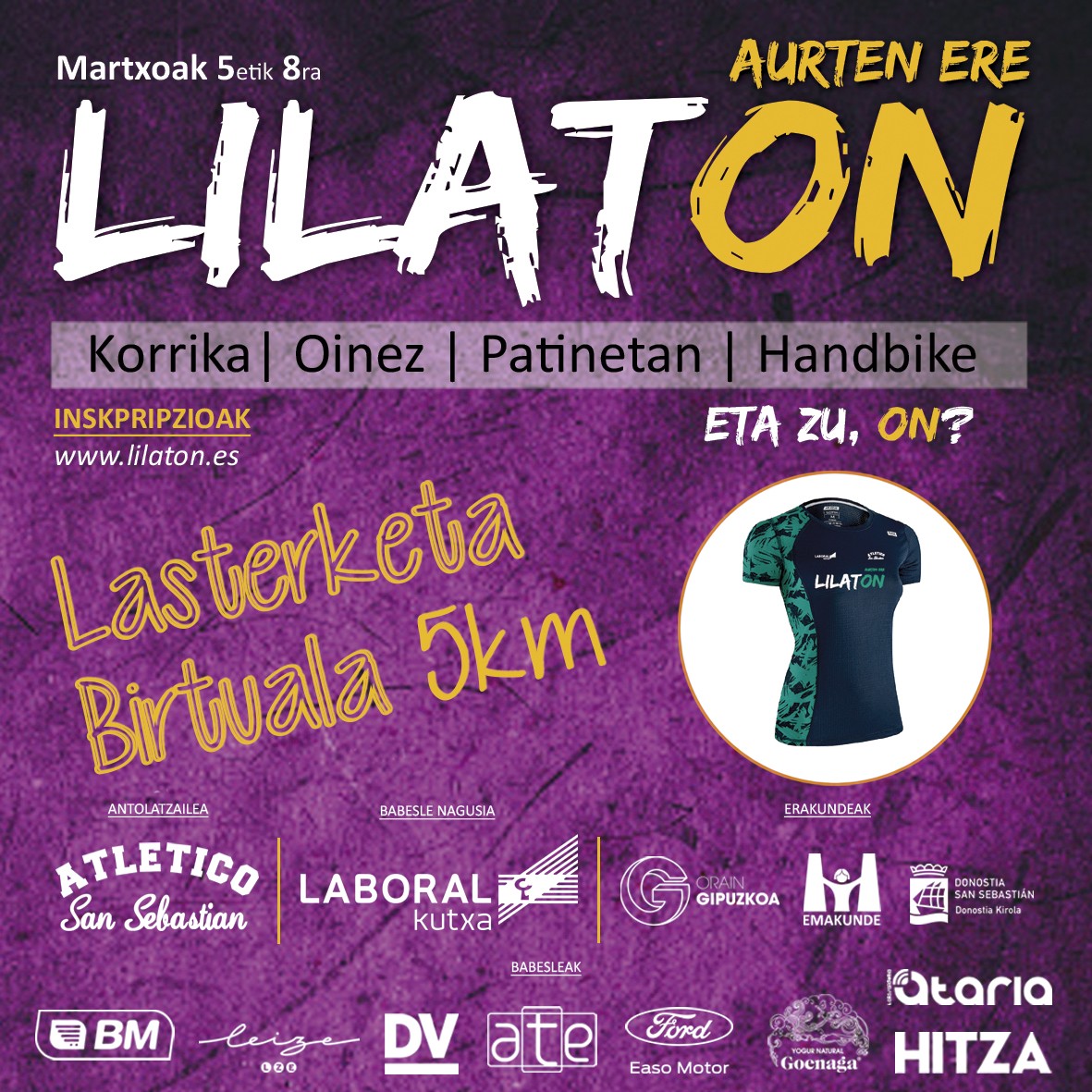 LilatON lasterketako kamixeta eta dortsala zozkatu ditugu
