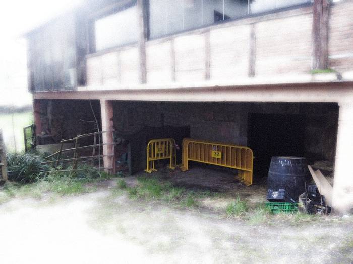 Auzolanean garbitu dute Plazaetxeberriko sotorako sarrera