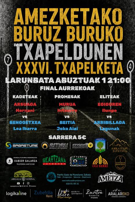 Amezketako Txapeldunen XXVI. Buruz Buruko Txapelketa