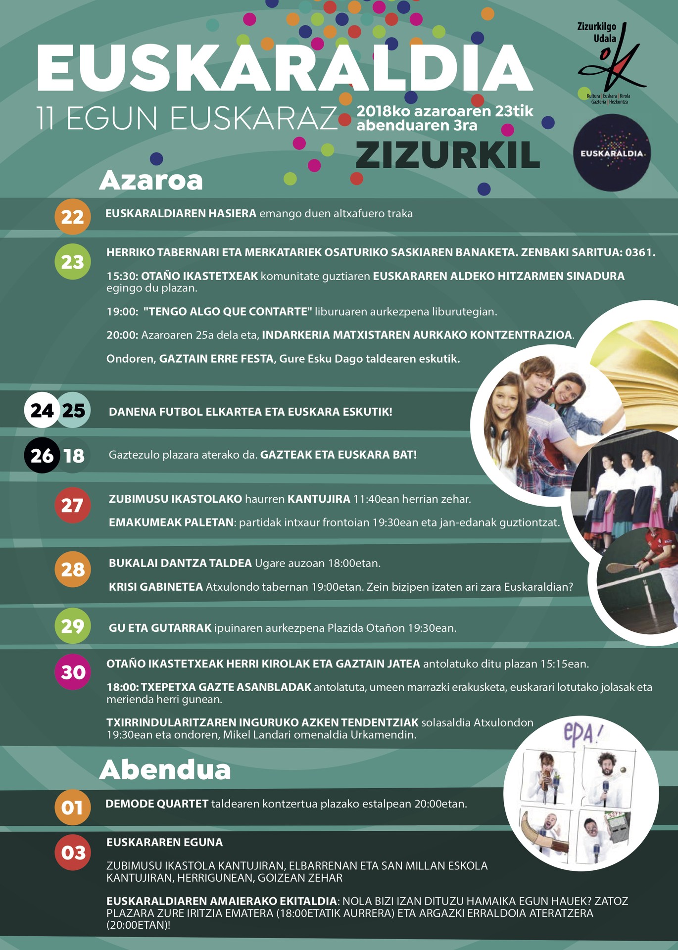 11 egun euskaraz prestatu dituzte Zizurkilen