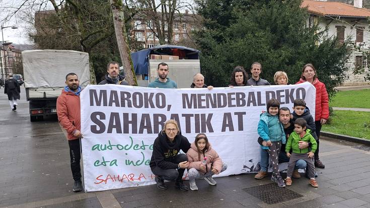 Mendebaldeko Saharara bidali dituzte bildutako produktuak