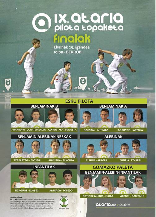 Finalistak erabakita daude