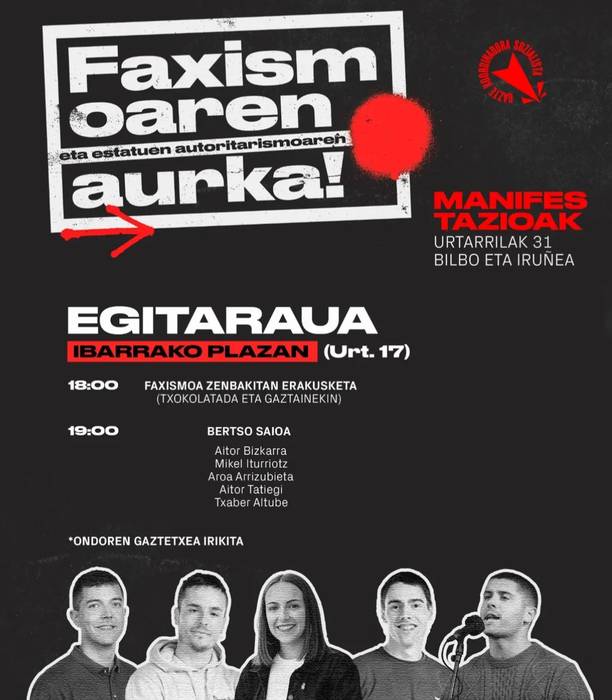 Faxismoaren aurka!