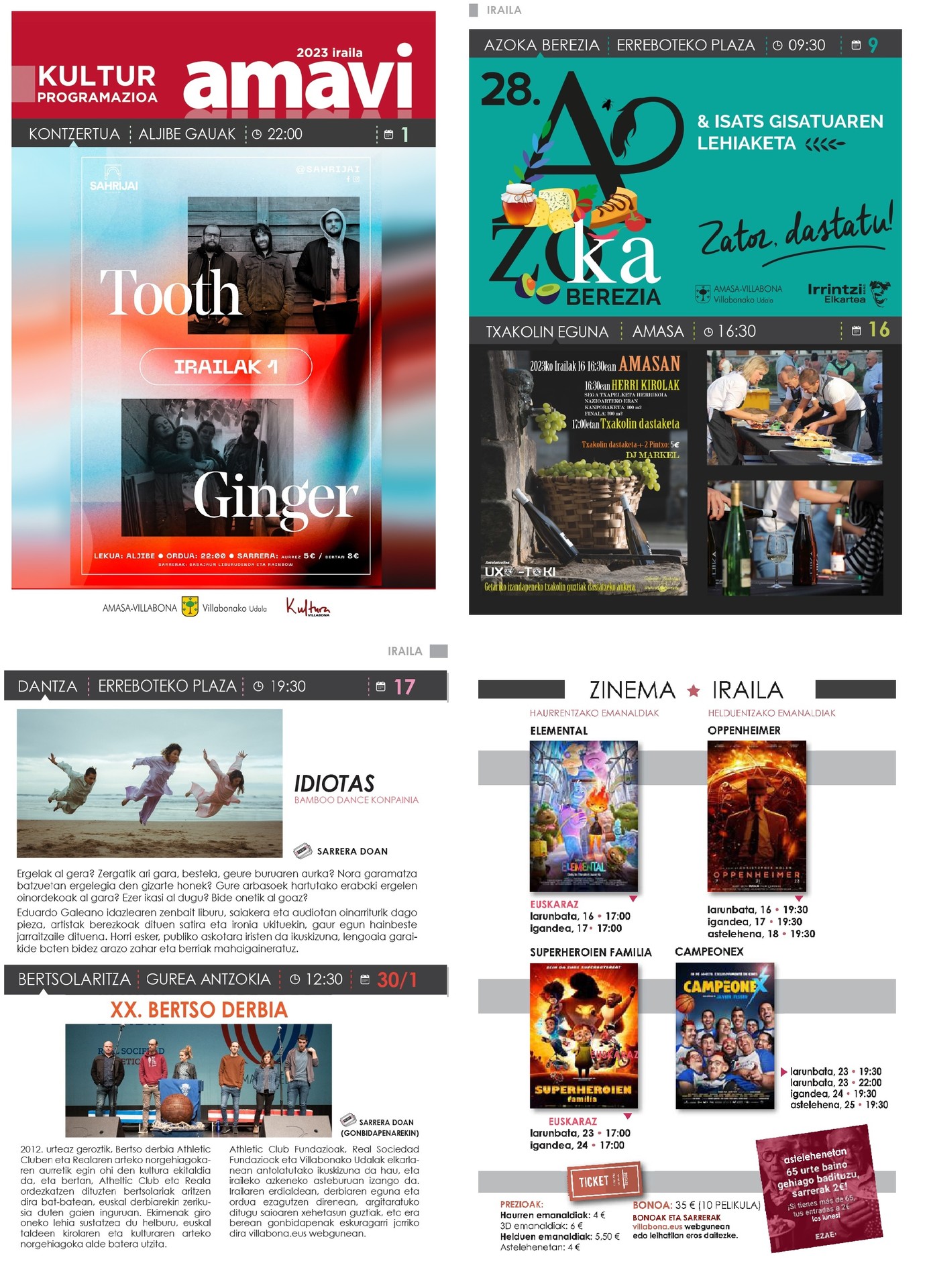 Iraileko kultur egitaraua