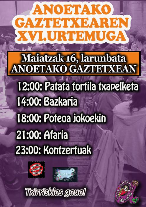 Anoetako Gaztetxearen XVI. urtemuga