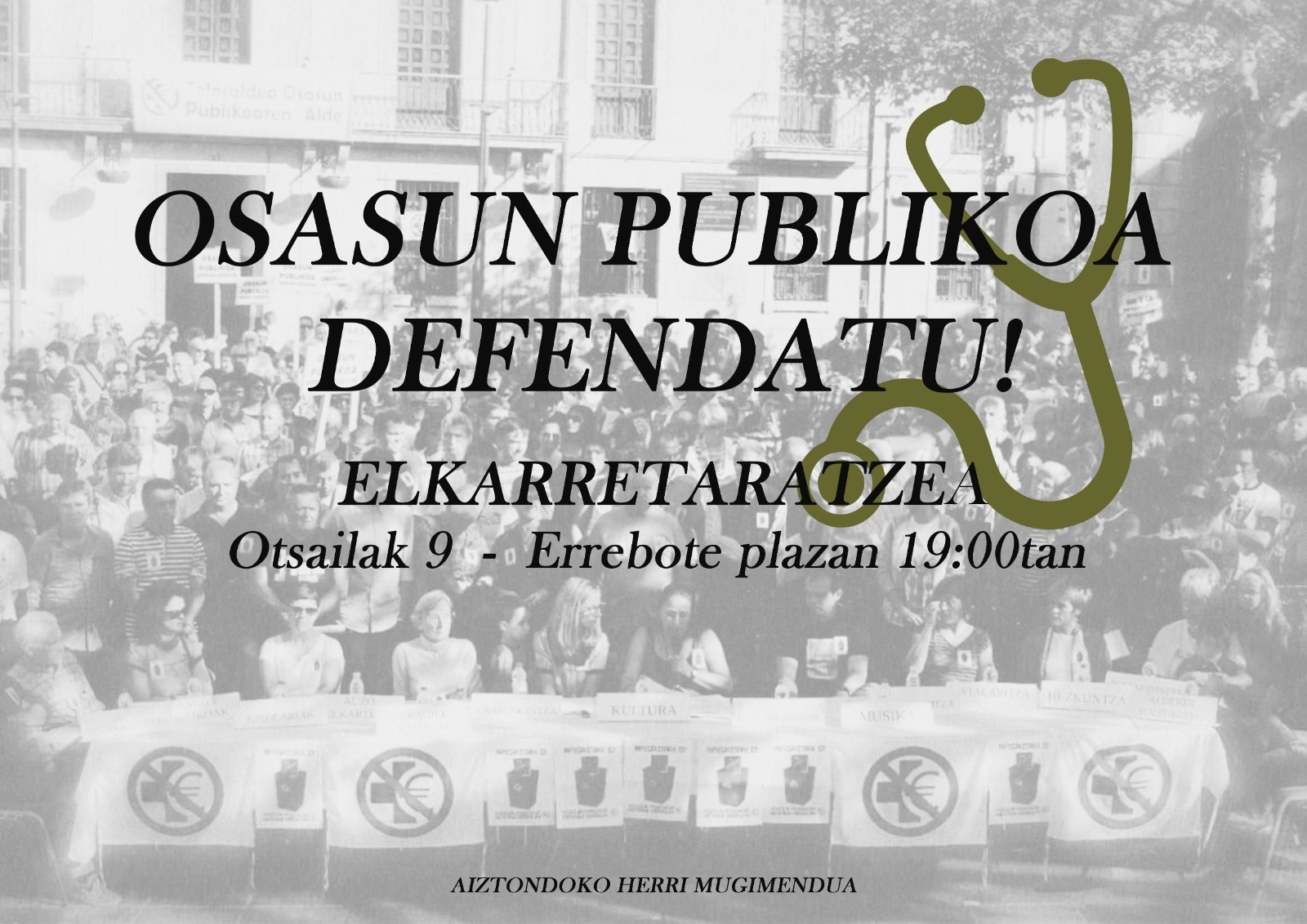 Osasun sistema publikoaren aldeko elkarretaratzea