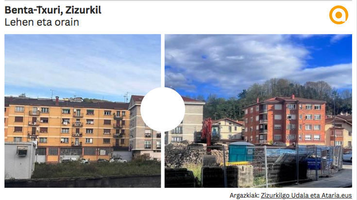 Benta-Txuri etxea eraitsi dute