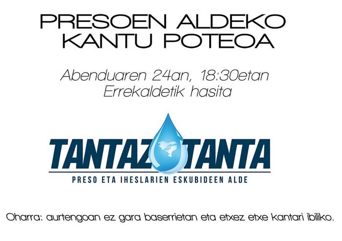 Presoen aldeko kantu poteoa