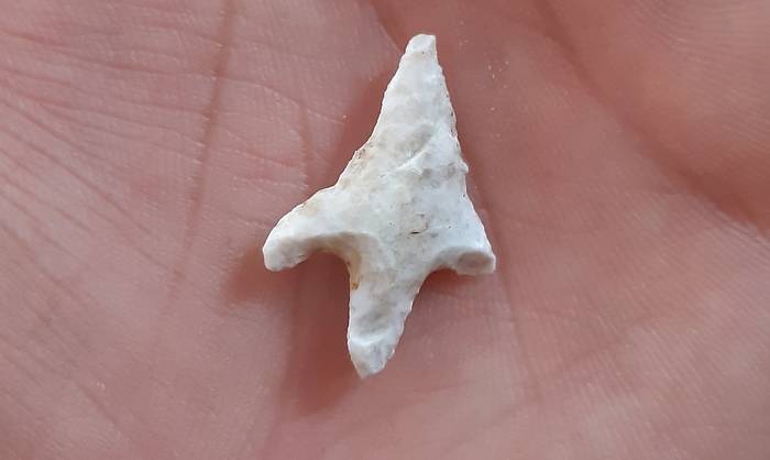 Antzinako gezi punta bat aurkitu dute Amasako Garmendi koban