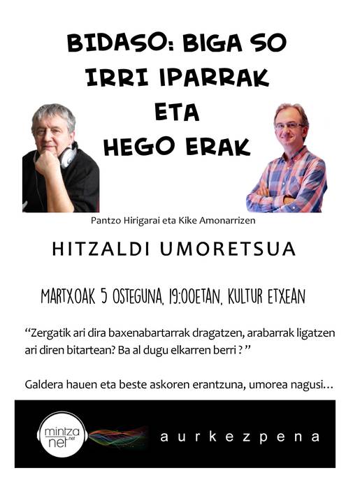 Hitzaldia. Kike Amonarriz eta Pantzo Hirigaray - Tolosa eta Uztaritzeren arteko senidetzea