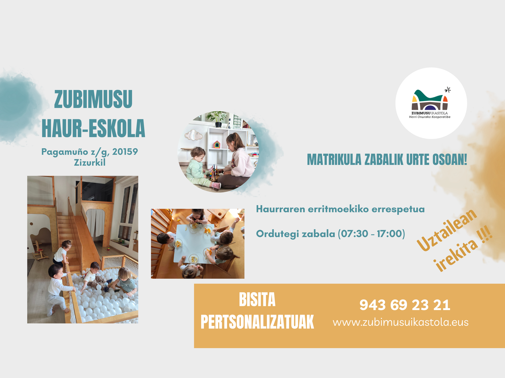 Haur eskolako matrikula urte osoan zabalik!
