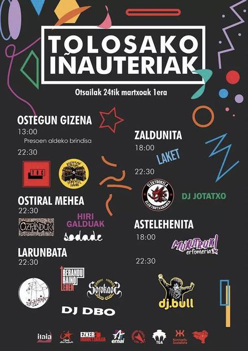 Tolosako Inauteriak, Txoznak