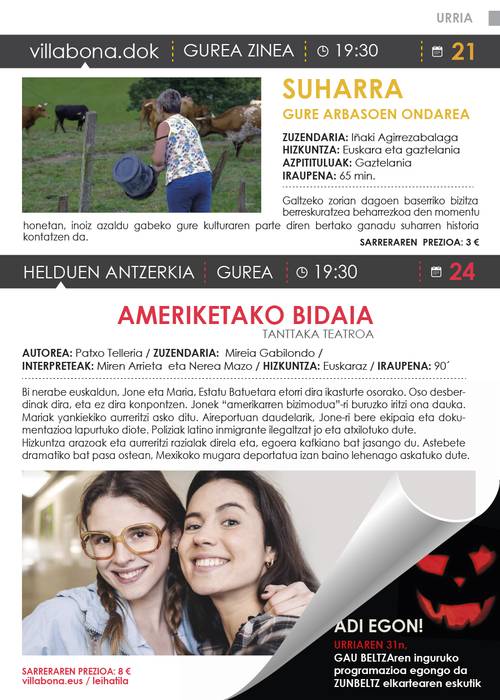 Urriko kultur egitaraua Amasa-Villabonan