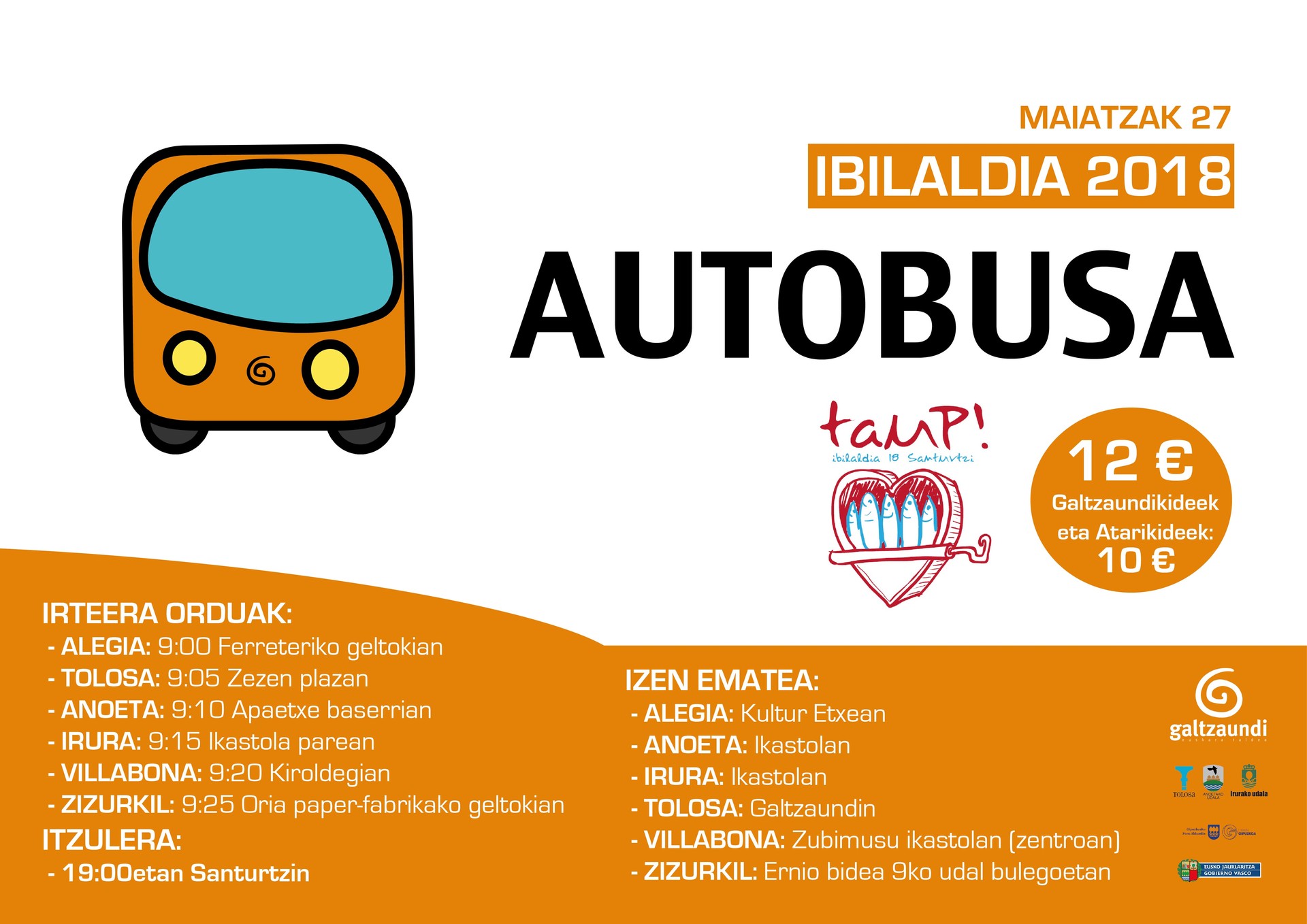 Ibilaldia festara joateko autobusak antolatu ditu Galtzaundik