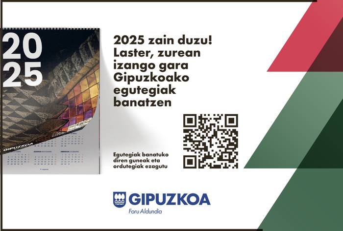 Foru Aldundiak 2025eko egutegiaren 40.000 ale banatuko ditu Gipuzkoan