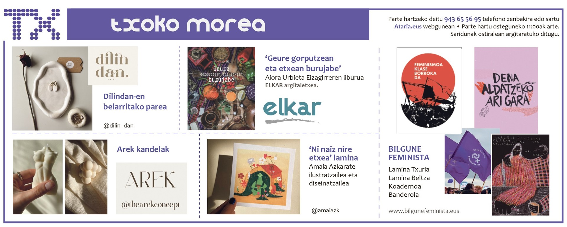 Atarikideentzat Txoko Morea antolatu du Atariak, beste behin