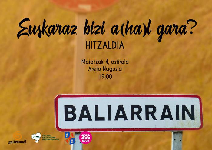 Euskaraz bizi a(ha)l gara? hitzaldia