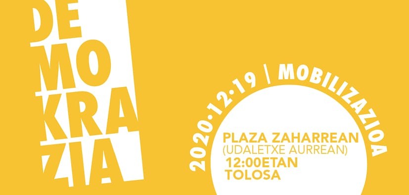 Larunbatean, 12:00etan, elkarretaratzea Plaza Zaharrean