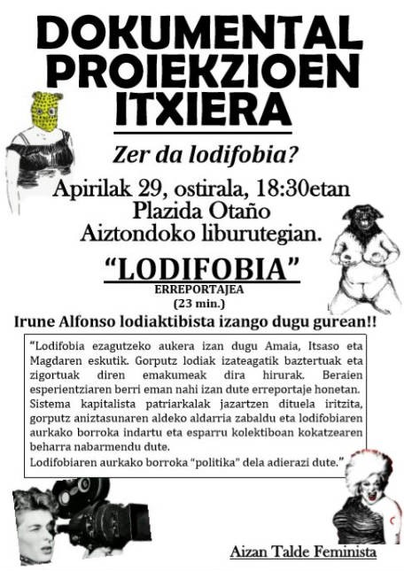 Lodifobiari buruzko hitzaldia, apirilaren 29an, Zizurkilen