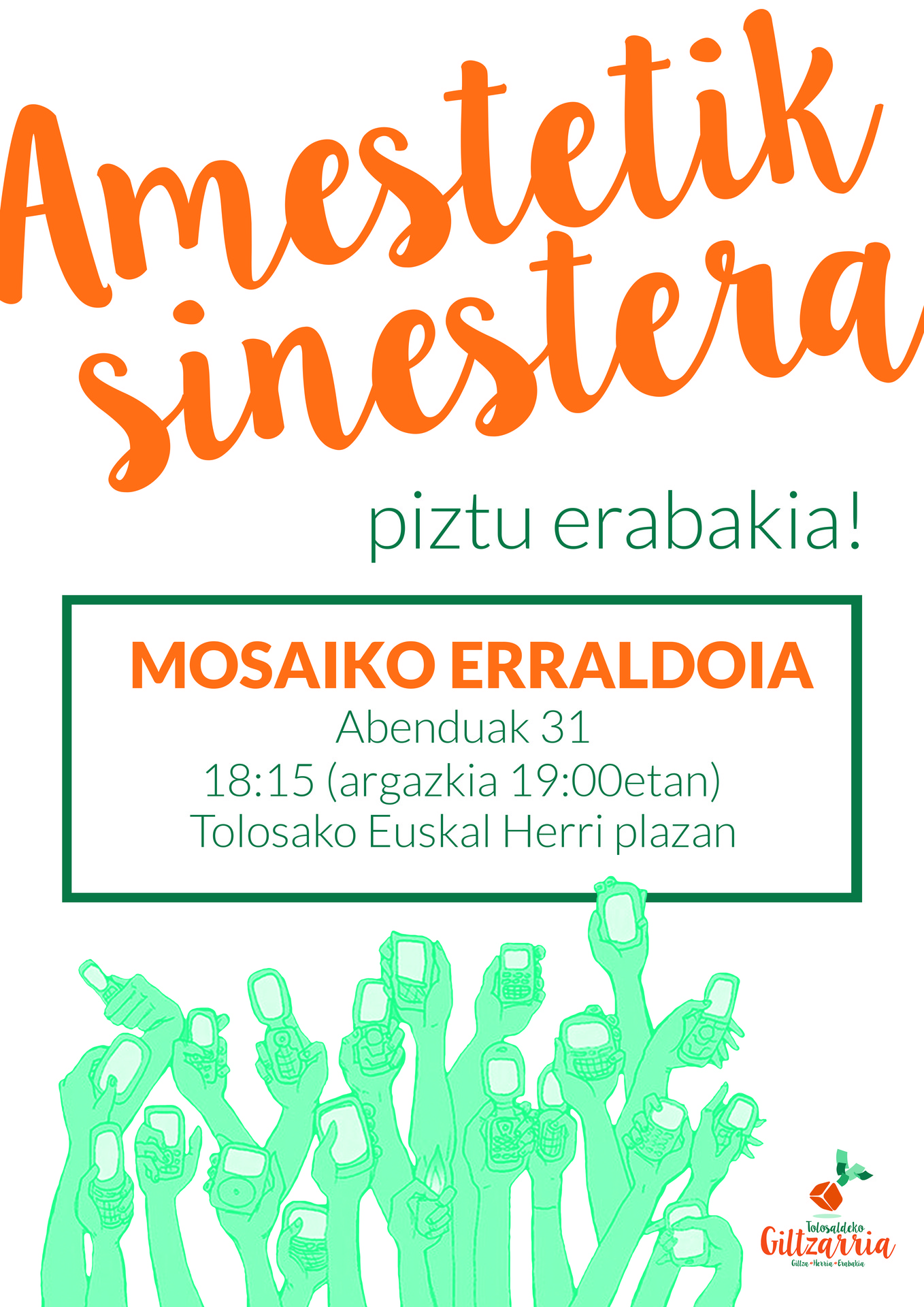 Erabakia pizteko mosaikoa, larunbatean
