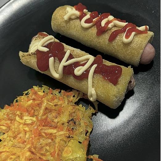 Hot dog-a patata gofreekin