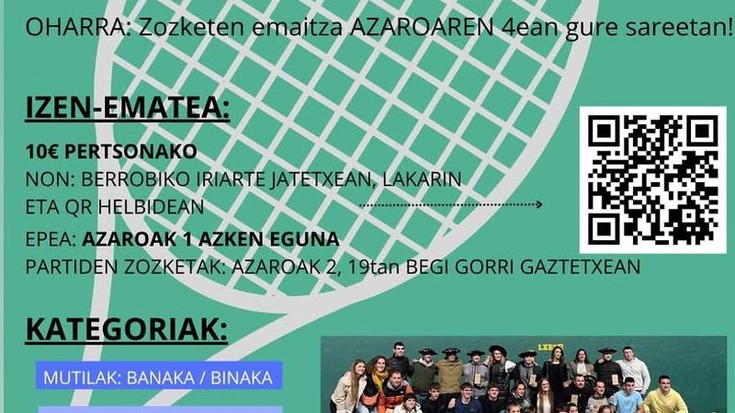 Berrobiko XXXIV. Ion Ander Izagirre Frontenis Txapelketa