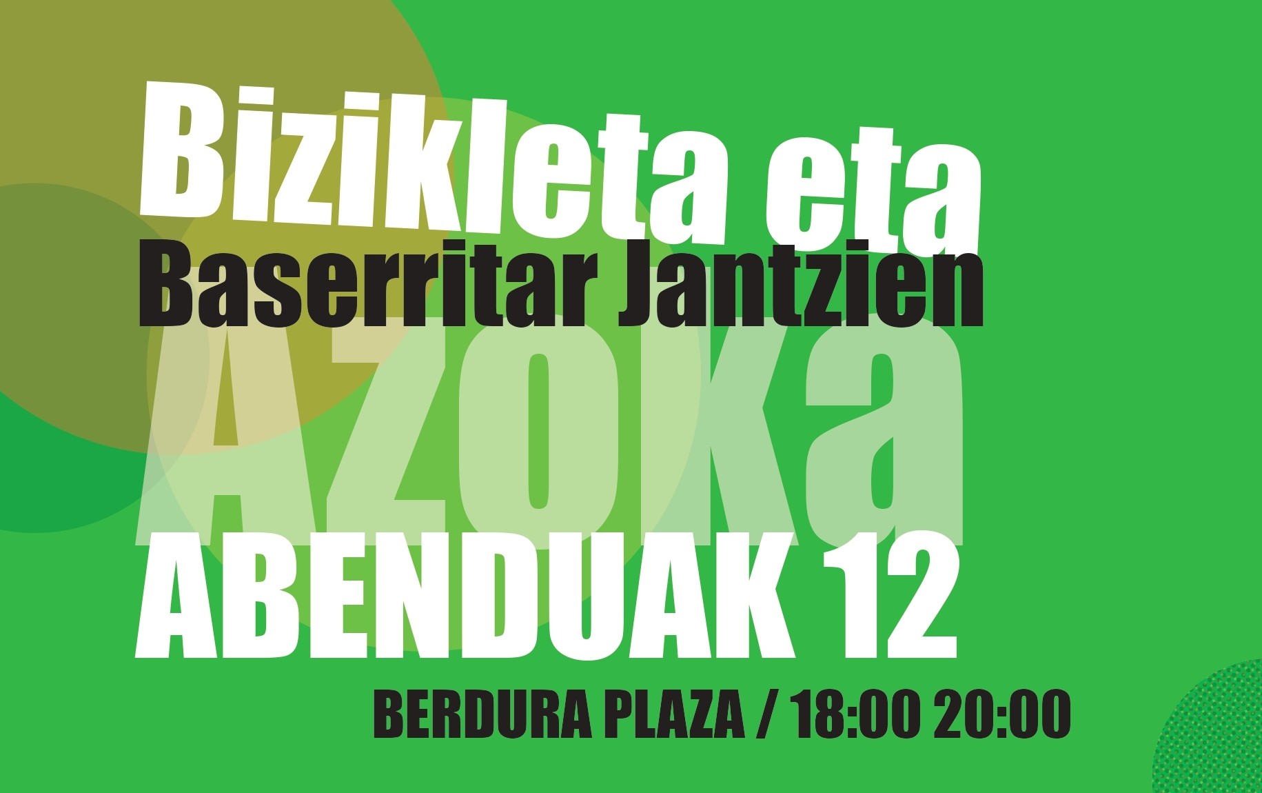 Ostegunean bizikleten eta baserritar jantzien 2. eskuko azoka Berdura plazan