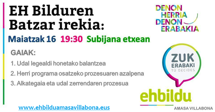 EH Bilduren batzar irekia
