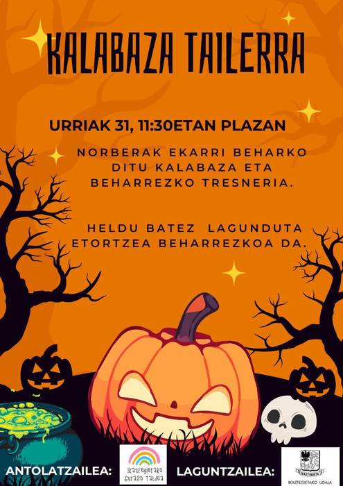 Kalabaza tailerra eta Gau Beltza