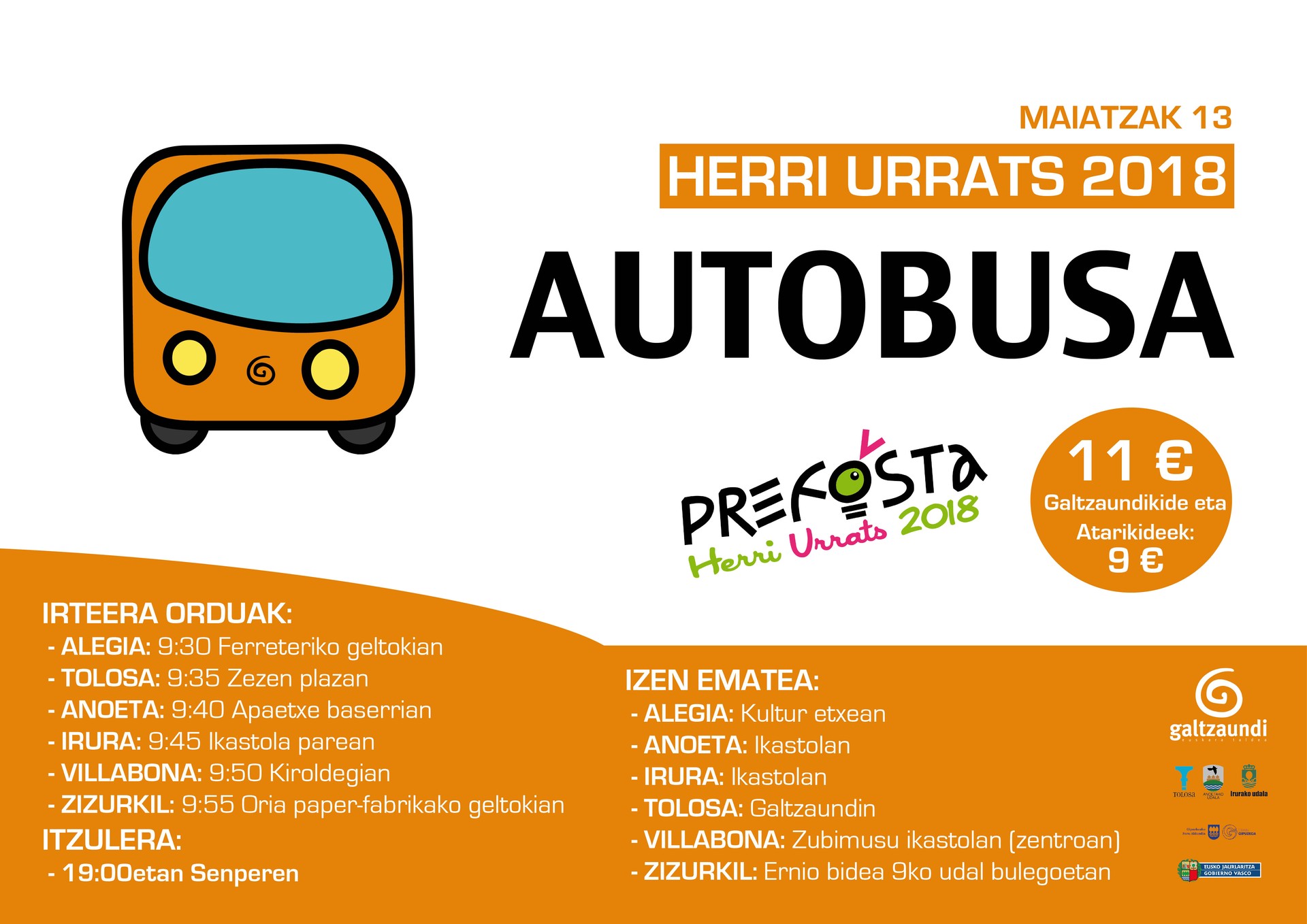 Herri Urratsera joateko autobusak antolatu ditu Galtzaundik