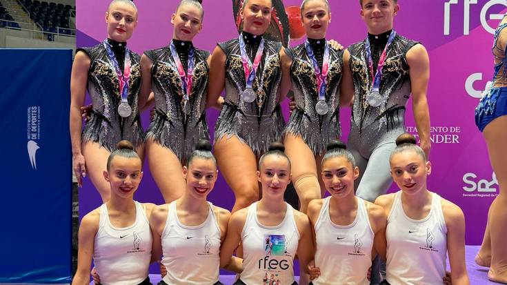 Tolosako gimnasia erritmikoa gailurrean: kadeteak Espainiako txapeldun eta seniorrak txapeldunorde
