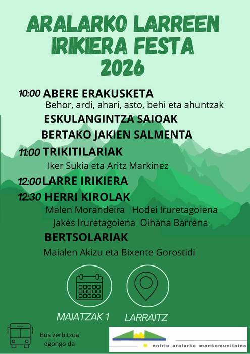 Aralarko lareen irekiera festa