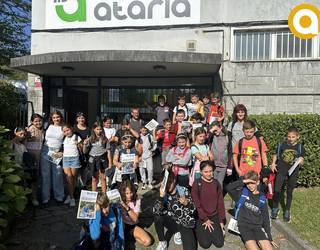 Zaldibiako Lardizabal eskolako haurrak izan dira ATARIA bisitatzen