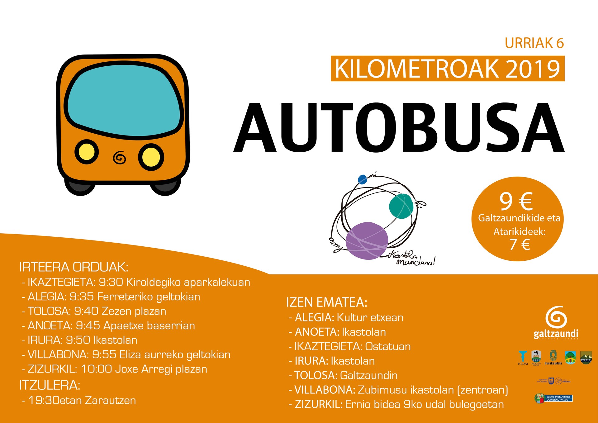 Zarauzko Kilometroakera joateko autobusetan izena emateko azken eguna bihar