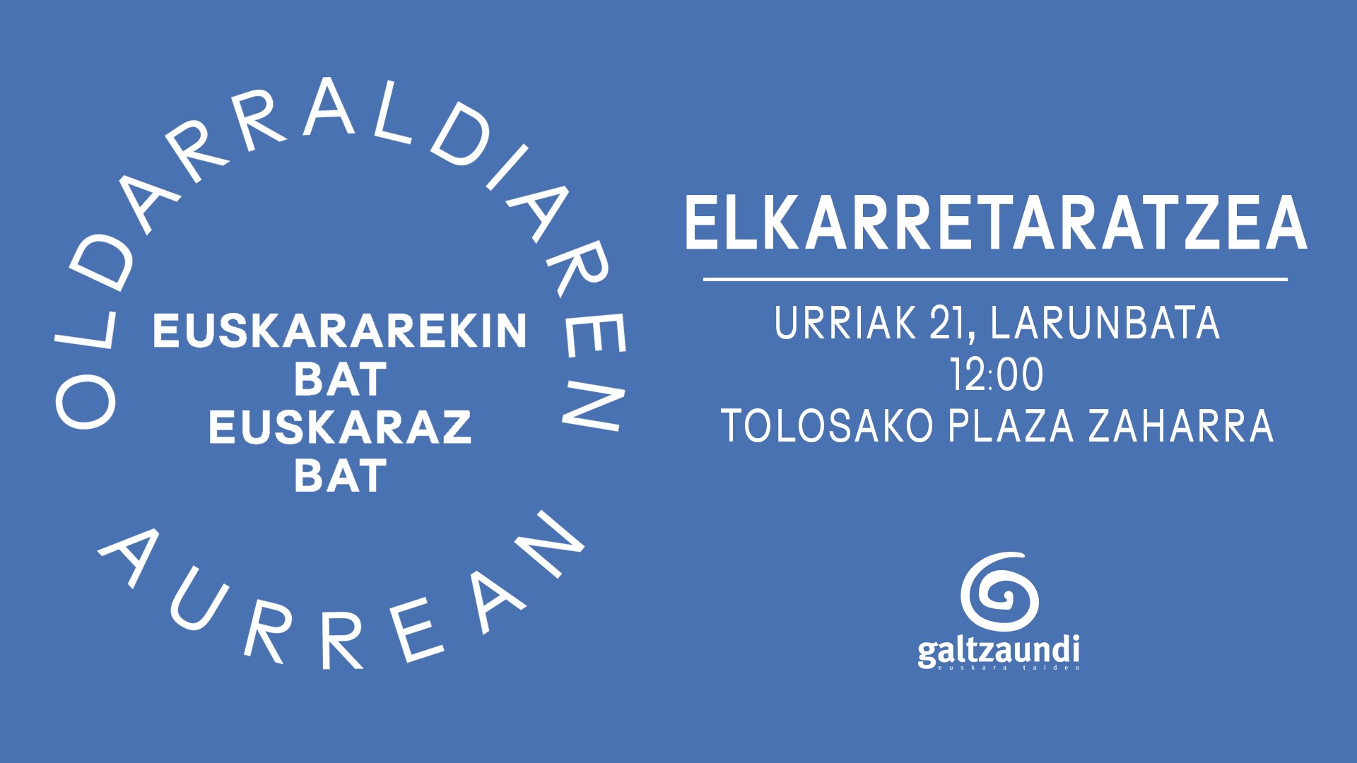 Elkarretaratzea larunbatean, euskararen aurkako erasoak salatzeko