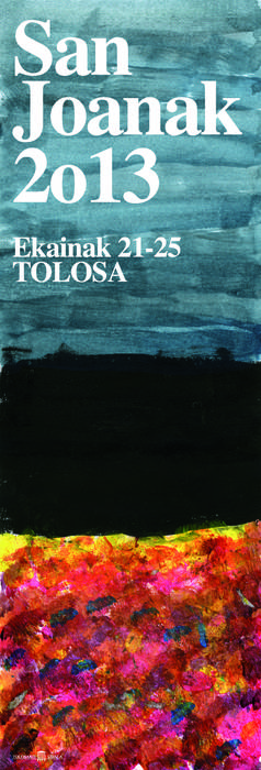 Tolosako Sanjoanetako kartela lehiaketa bidez aukeratuko dute
