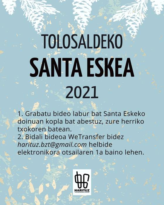 Santa Eske birtuala antolatu du Harituzek
