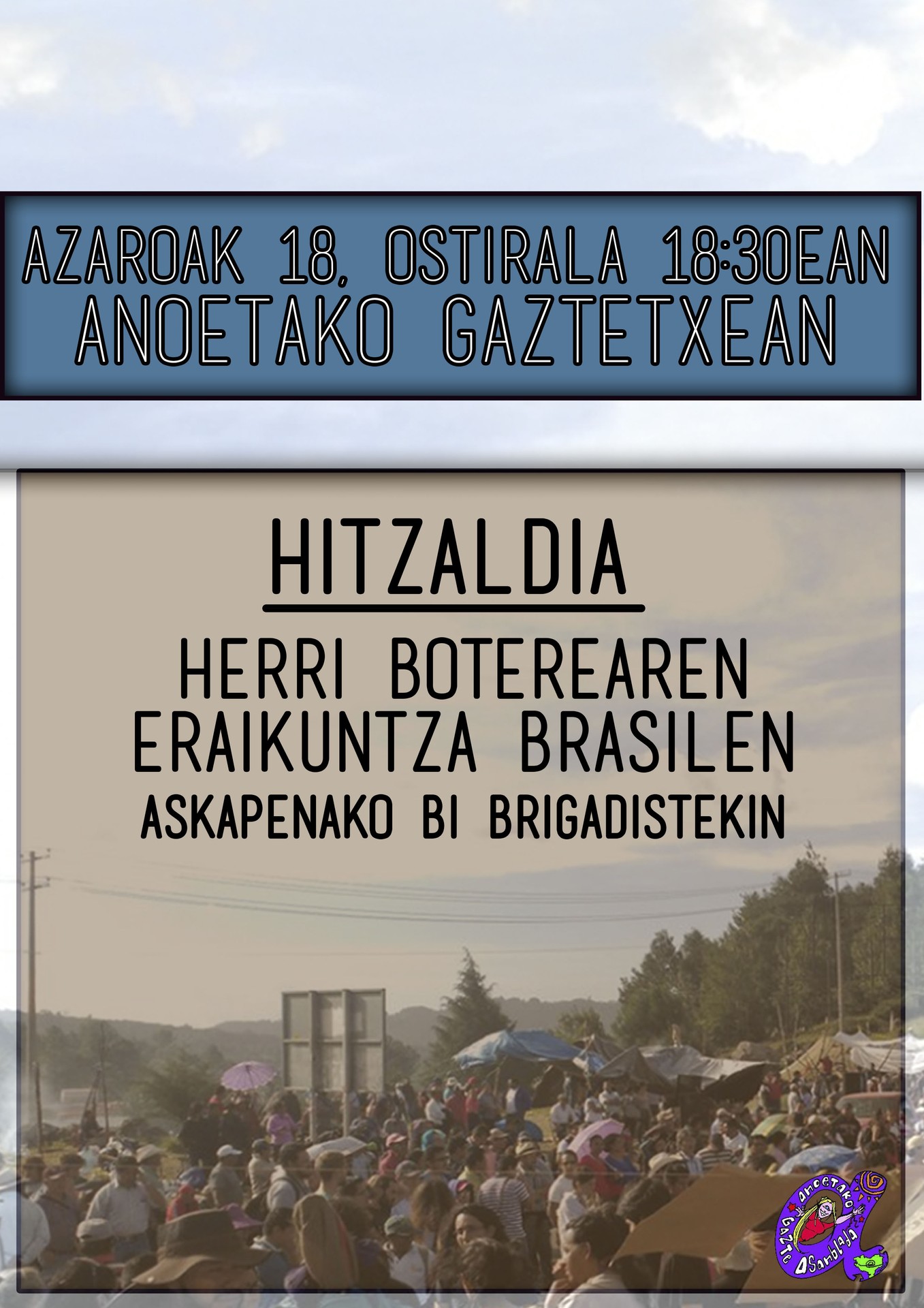 Brasileko herri mugimenduaren inguruko hitzaldia, ostiralean