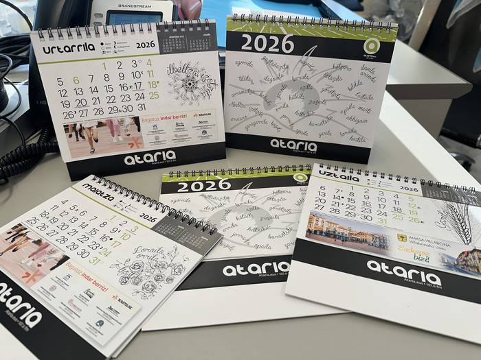 ATARIAren mahai egutegia eskuragarri dago gaurtik aurrera