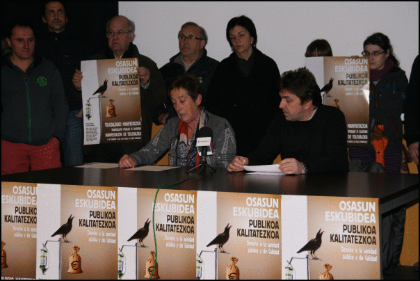 42 gizarte eragilek osasun publikoaren aldeko manifestazioarekin bat egin dute