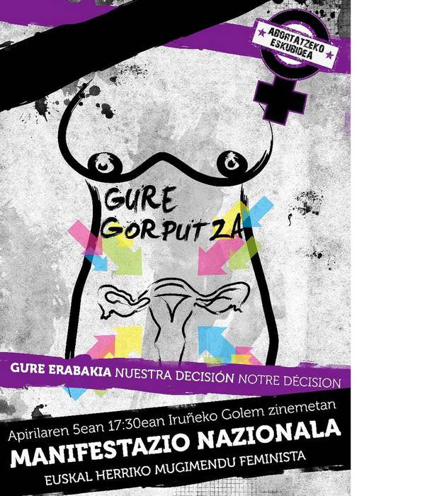 Abortuaren legearen aurkako manifestaziora joateko autobusetan izena ematea