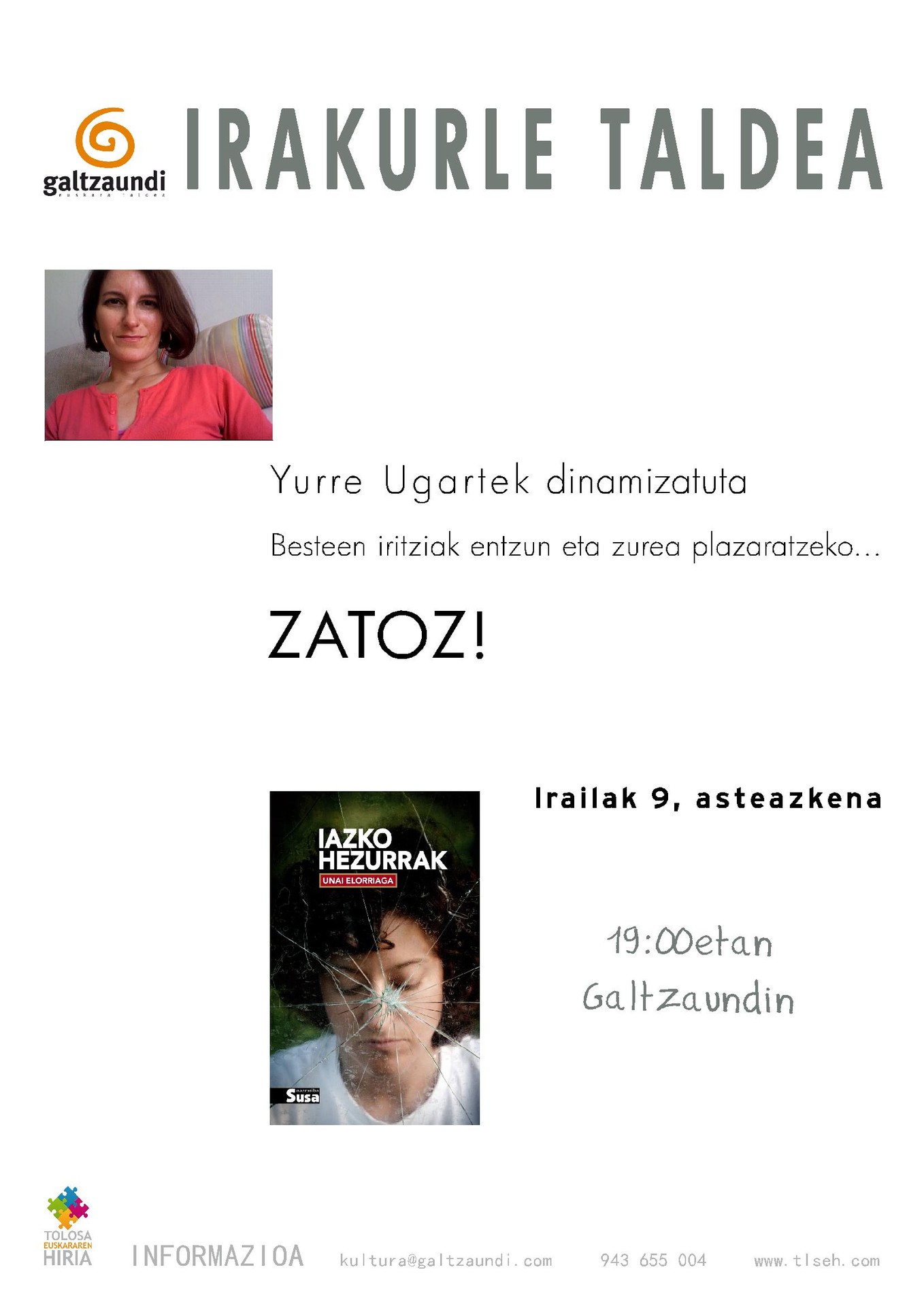 Yurre Ugartek dinamizatuko du irakurle taldea