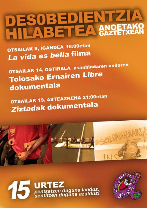 'Libre' dokumentala Anoetako Gaztetxean