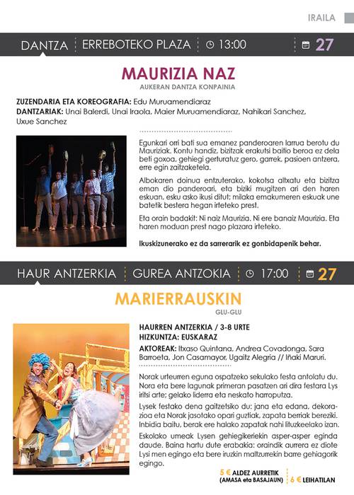 Iraileko kultur programazioa