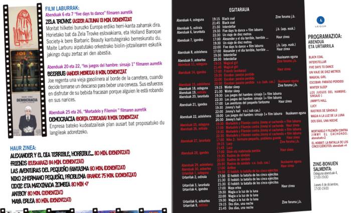 Gaur abiatuko da Tolosako zine programazio berria